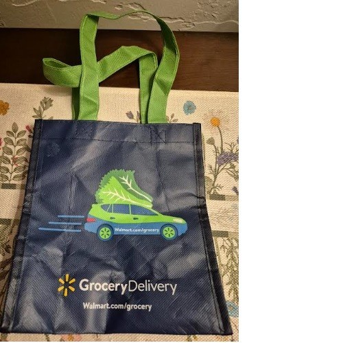 Wal Mart Pickup Grocery Delivery Curbside Shopping Bag Tote 10” x 8.5”, RARE
