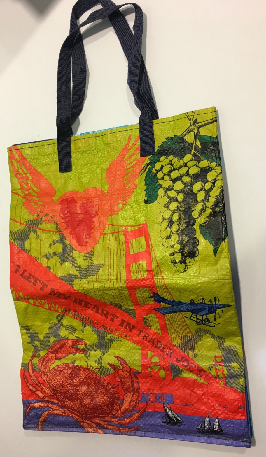 Reusable Shopping Grocery Eco Tote Bag norcal CALIFORNIA TRADER JOES 11X16X7