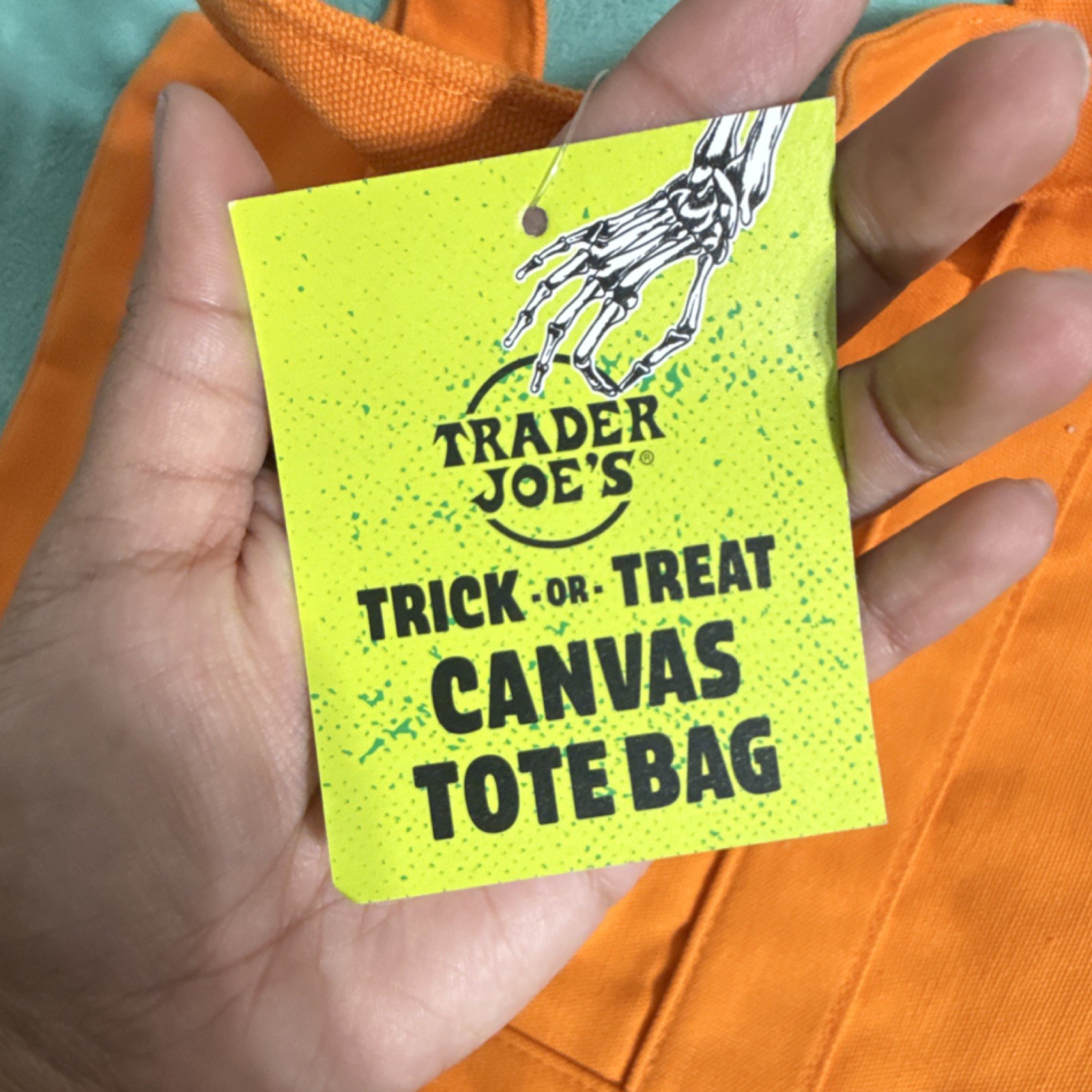 Trader Joe’s Trick-or-Treat Canvas Tote Bags, 4 Pack, Cotton Polyester, Assorte…
