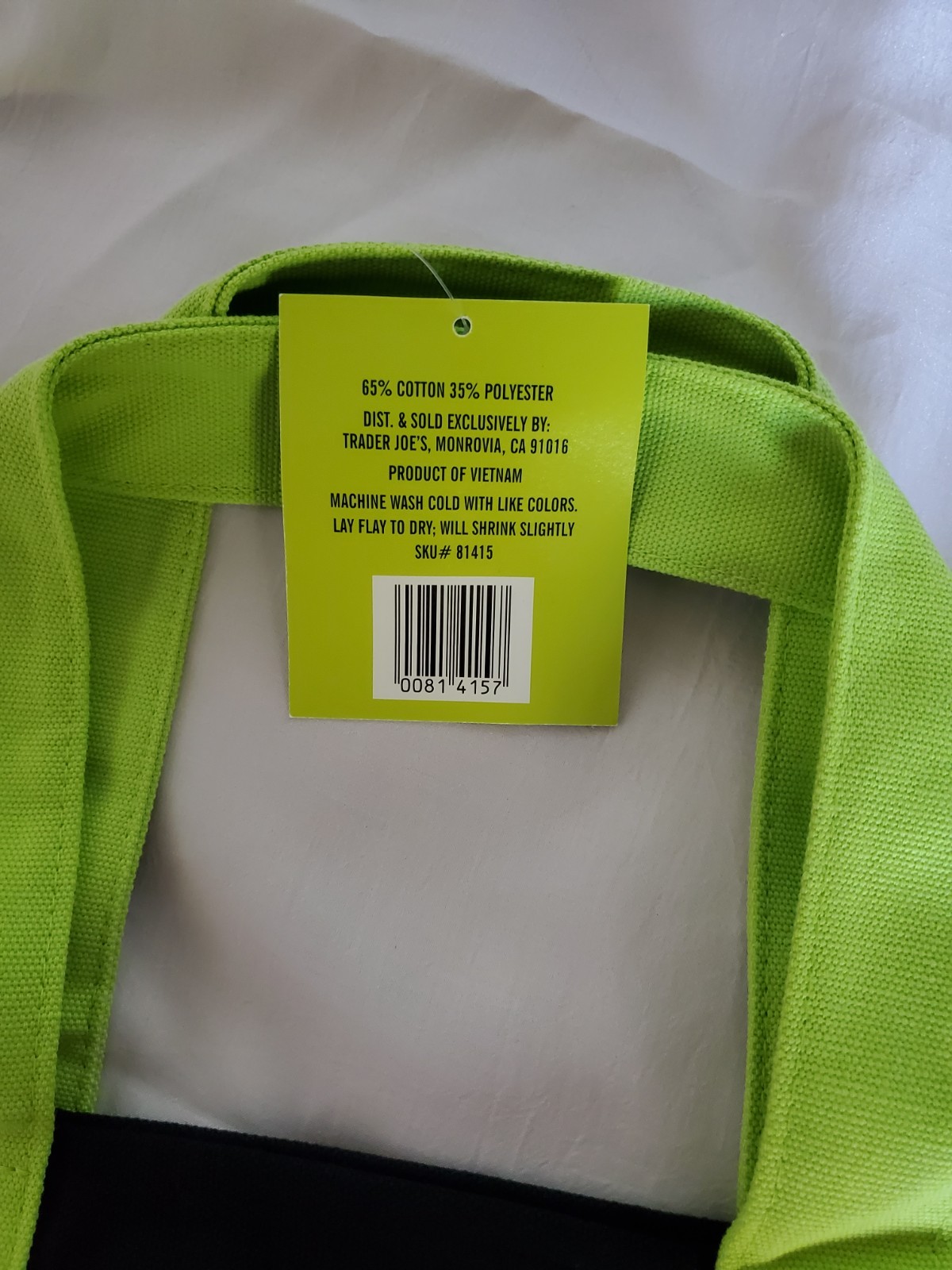 Trader Joe’s Limited Edition Embroidered MINI CANVAS REUSABLE TOTE BAG