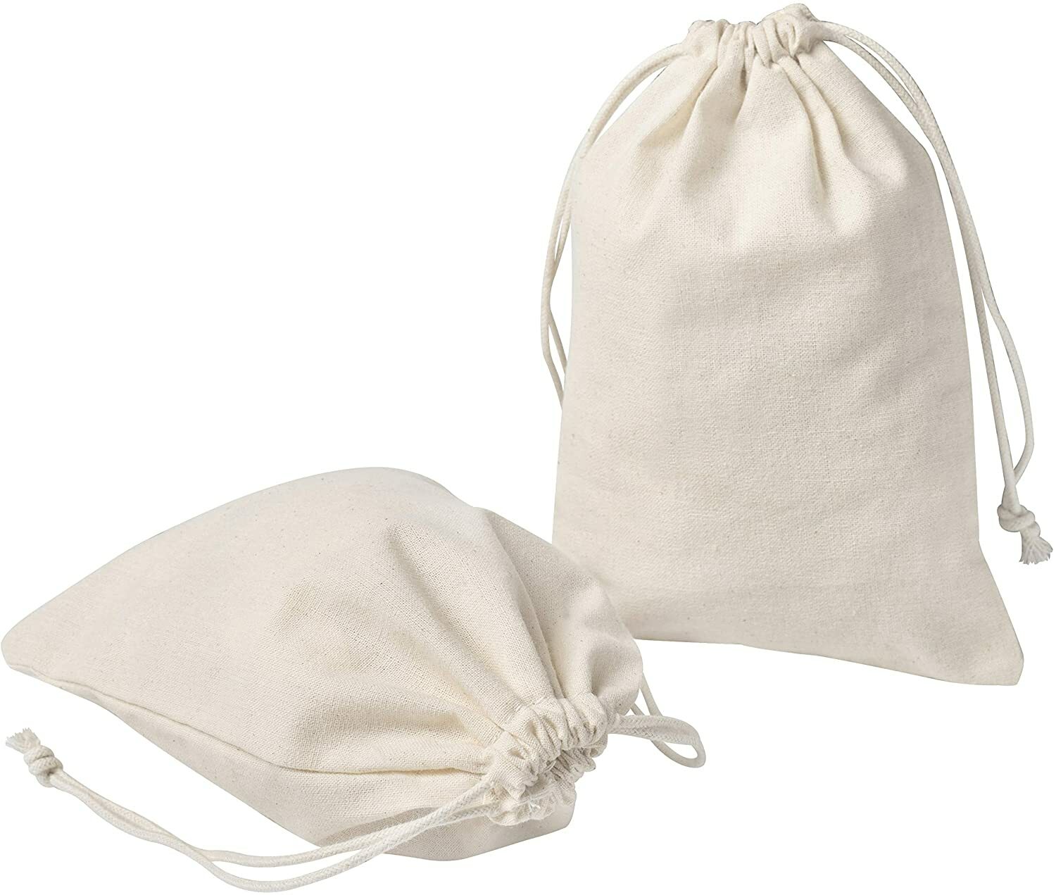 100 pcs of 8×10 in. Single Drawstring Eco Friendly Reusable Cotton Muslin Bags