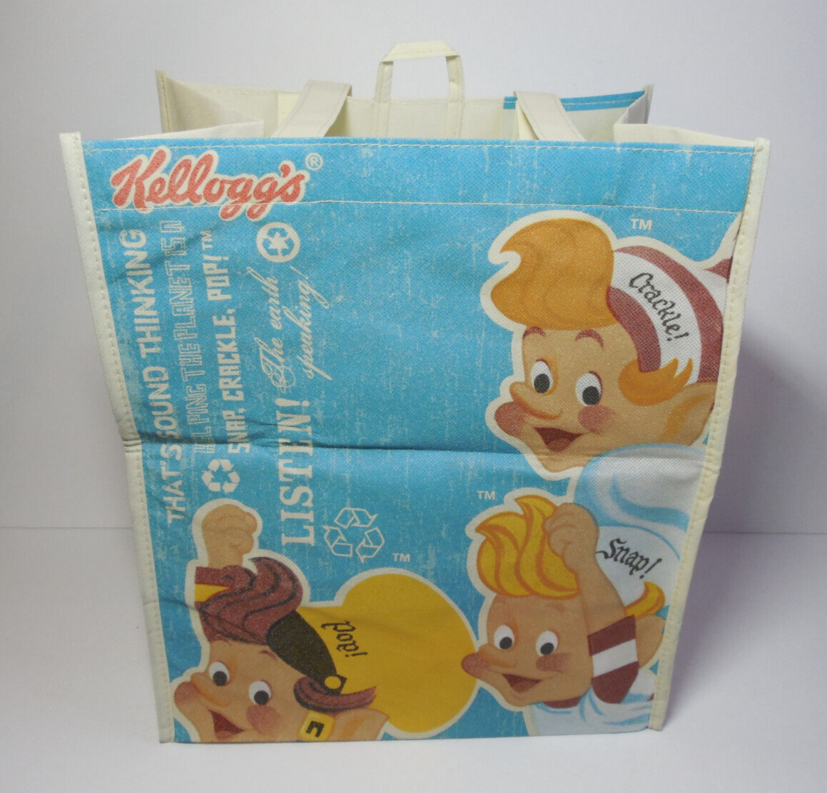 2 – 2012 Kelloggs Cereal Toucan Snap Crackle Pop Reduce Reuse Recycle Bags