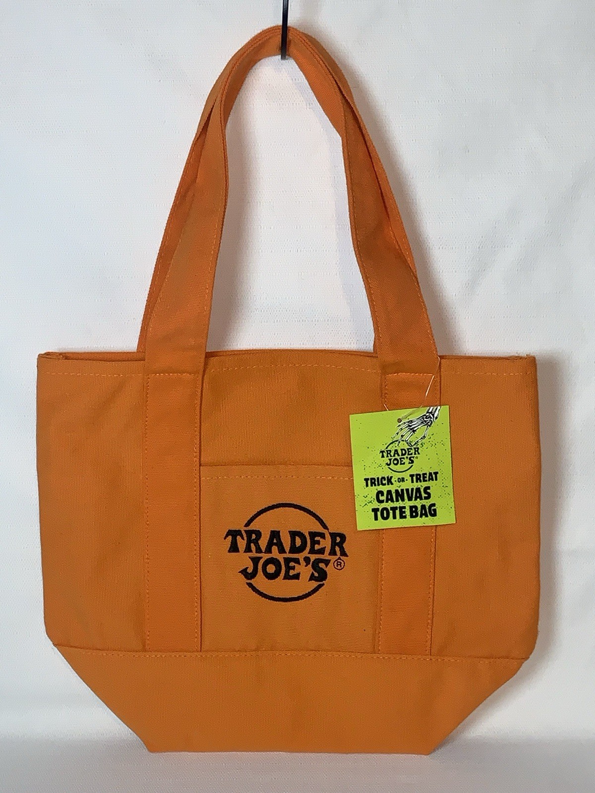 VIRAL Trader Joe’s Orange Canvas Mini Tote Shopper School Lunch Bag LTD NWT