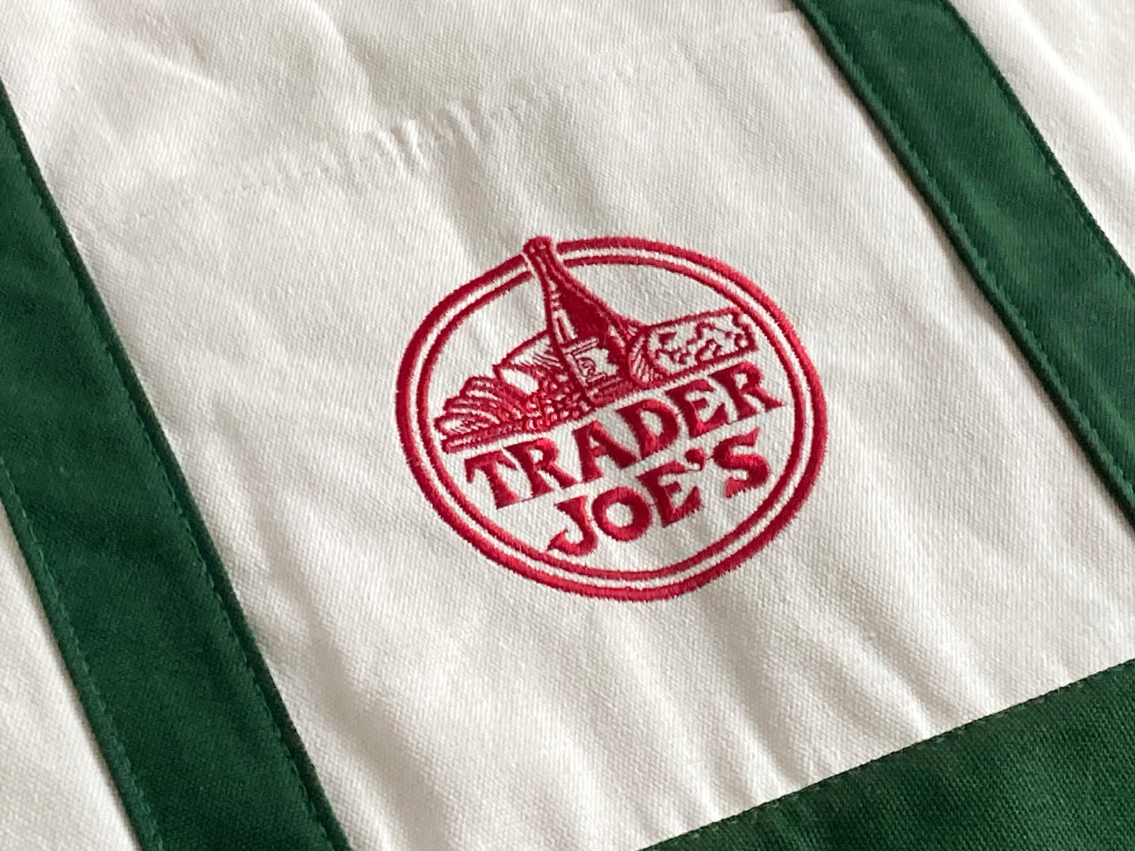 Trader Joe’s Canvas Tote Shopping Bag – LARGE GREEN – (NEW with TAGS!)