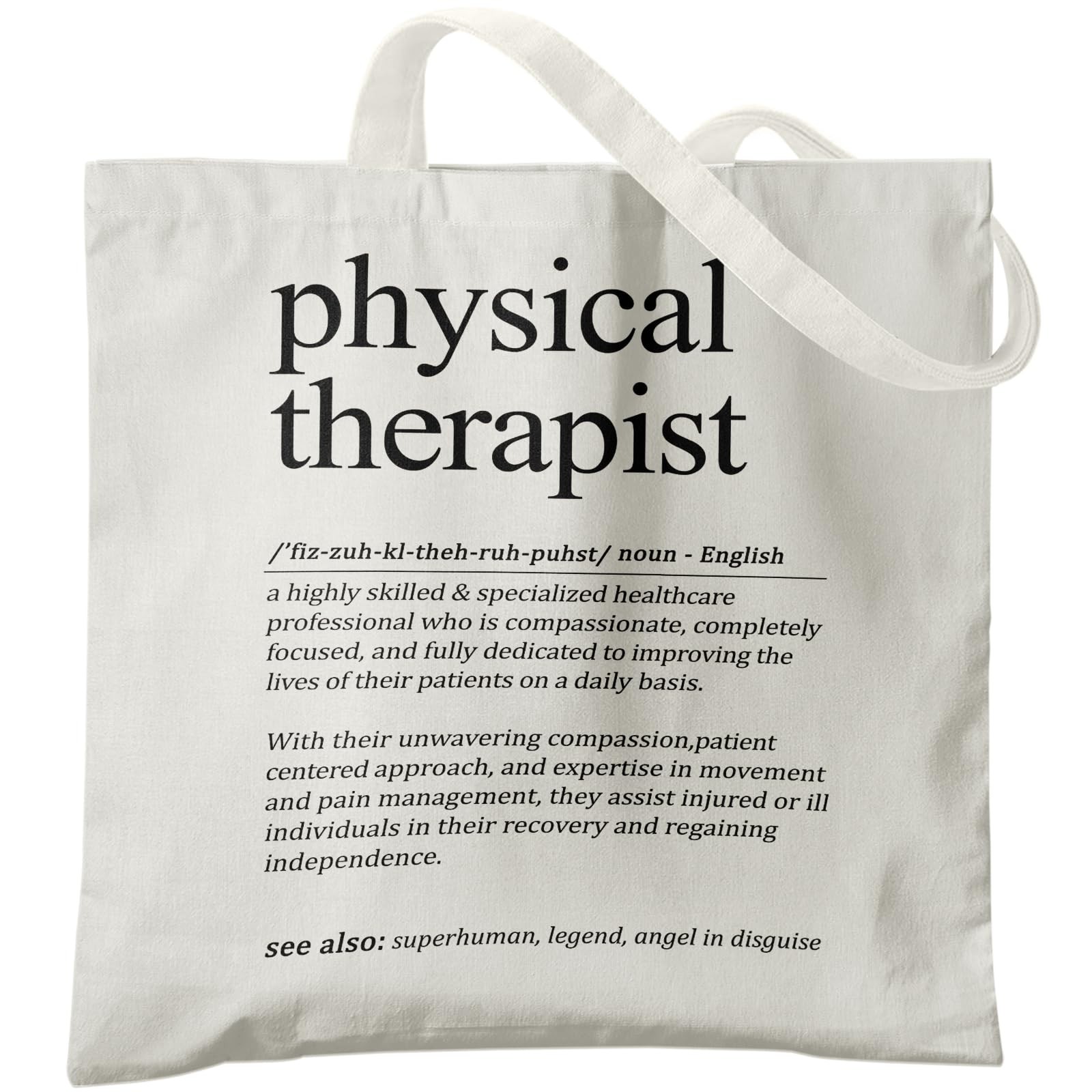 Physical Therapist Tote Bag Reusable Grocery Shopping Gifts For Women