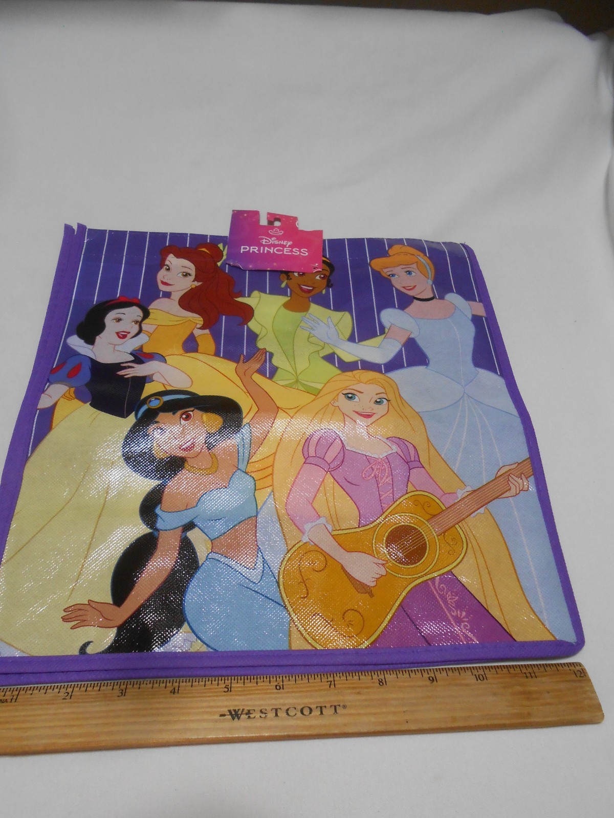 NEW KIDS DISNEY PRINCESS REUSABLE SHOPPING TOTE OVERNIGHT BAG w/ 2 HANDLES 👸🎁