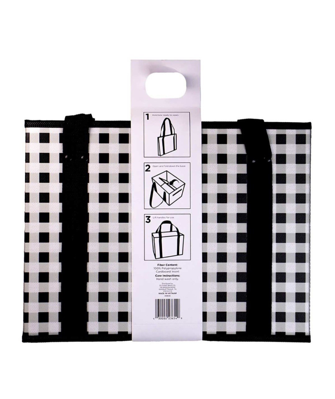 True Living Collapsible Box Tote Reusable Folds Flat NEW