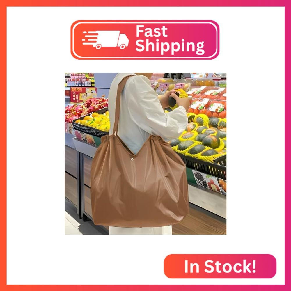 Reusable Grocery Bags,Foldable Eco Friendly Grocery Bags with Adjustable Drawstr