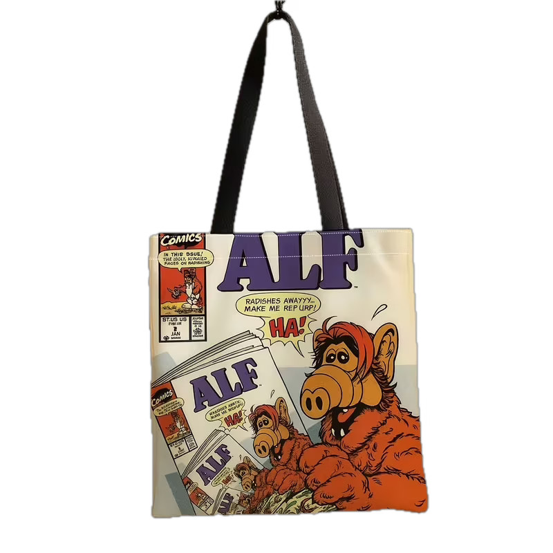 ALF – 1980’s TV Show – Reusable Canvas Tote Bag Double Handles – Free Post
