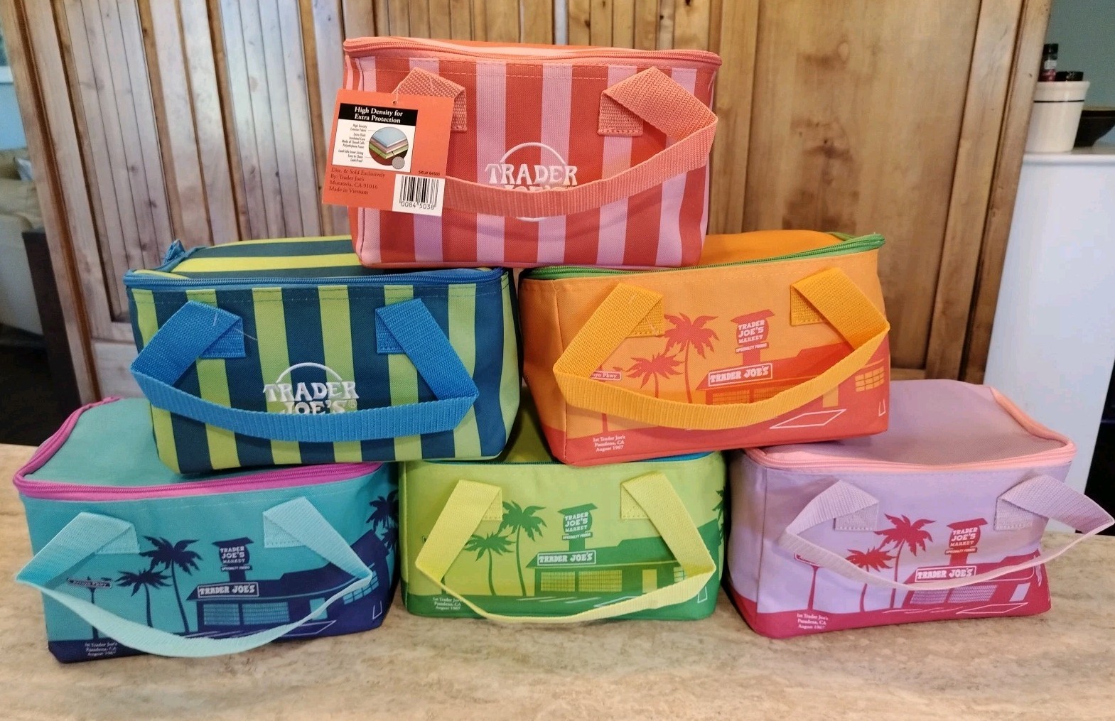 Full Set 6 Trader Joe’s Mini Insulated Bags 2026 New Summer Colors Lunch Travel