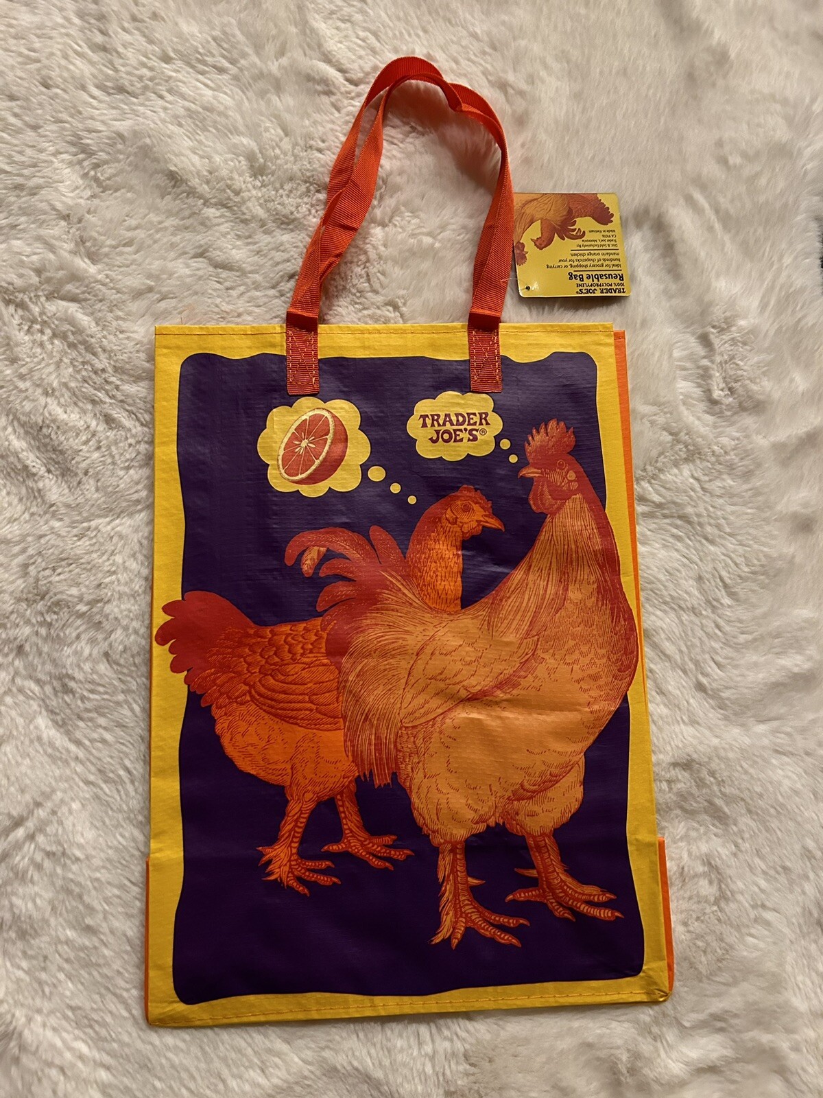 TRADER JOE’S “ORANGE CHICKEN” Rare Reusable Shopping Bag (Brand New with Tag)