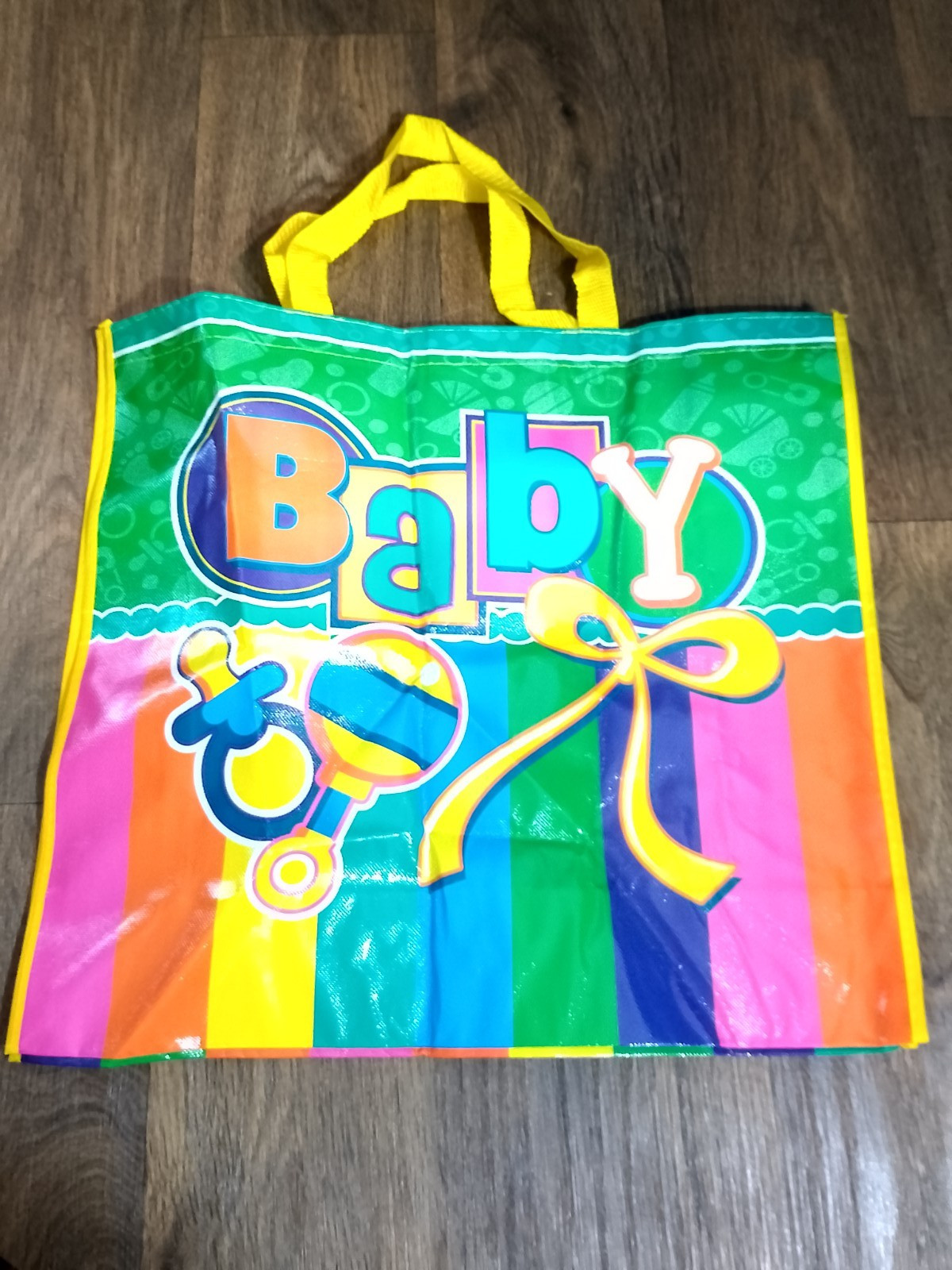 Baby celebratory reuseable grocery shopping bag 19.5×6.5×17 inches