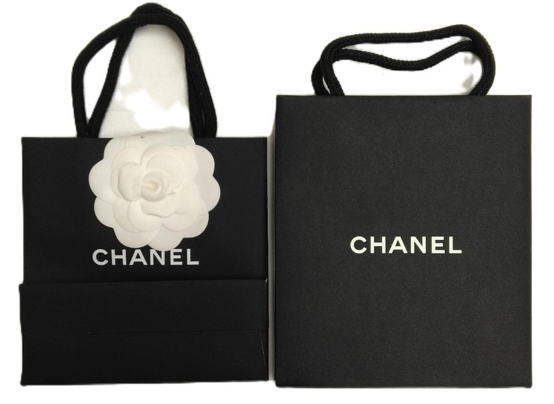 13-Pack of Chanel Classic Black/White Paper Gift Shopping Bags w/Camellia