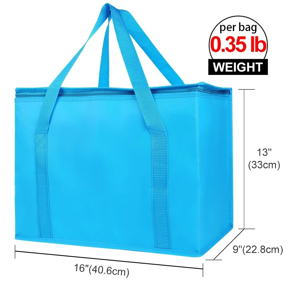 4-Pack Insulated Reusable Grocery Shopping Bag, X-Large Frozen Food Cold, Coo…