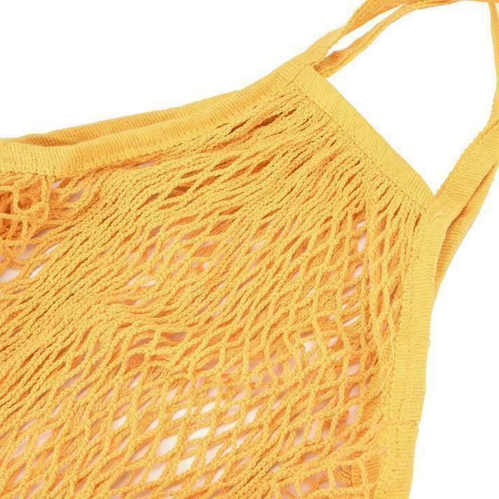 String Shopping Bag recyclable Fruit Vegetables Storage Handbag Mesh Net 3 Co…