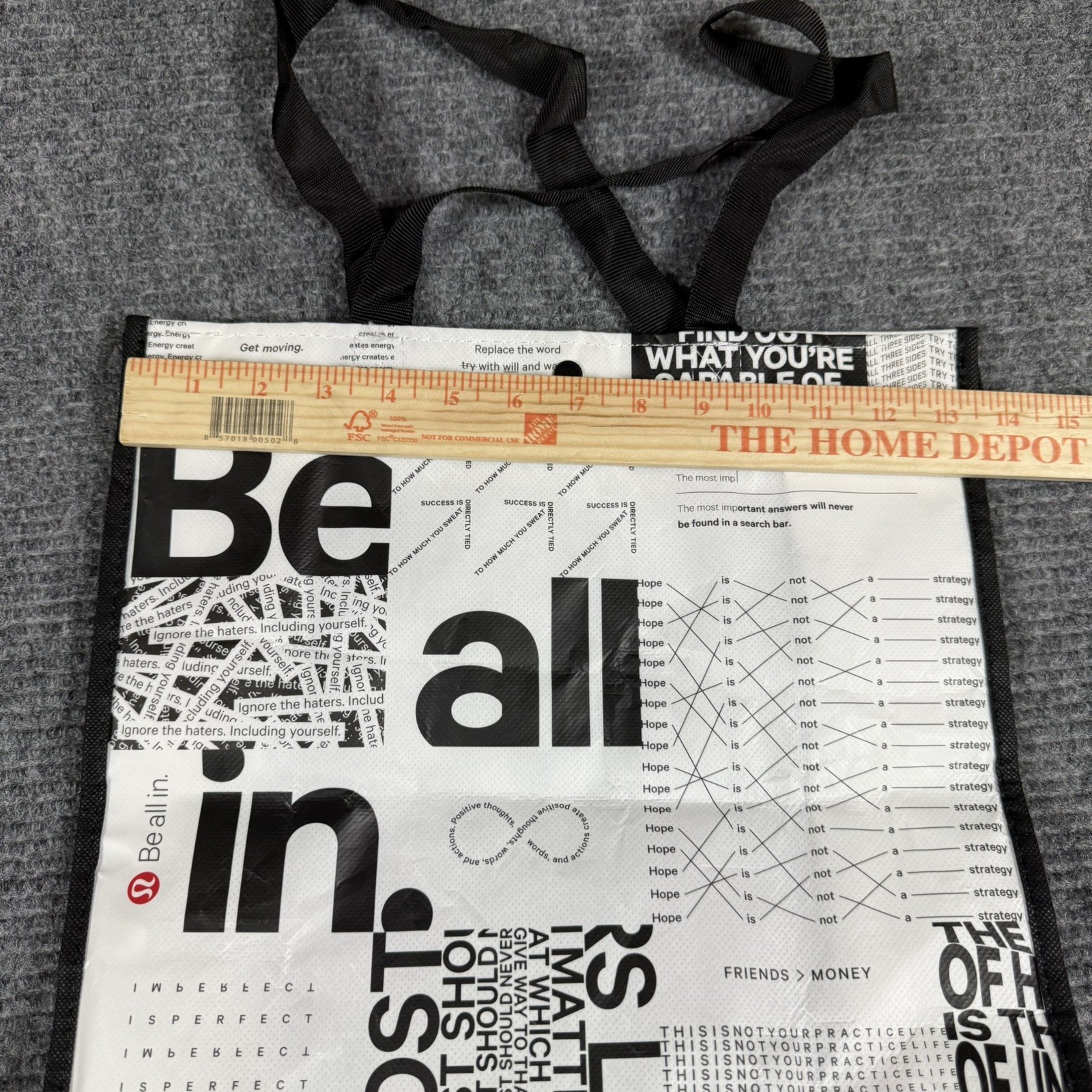 Lot Of 7 Lululemon Reusable Tote Shopping Bags Large And Small