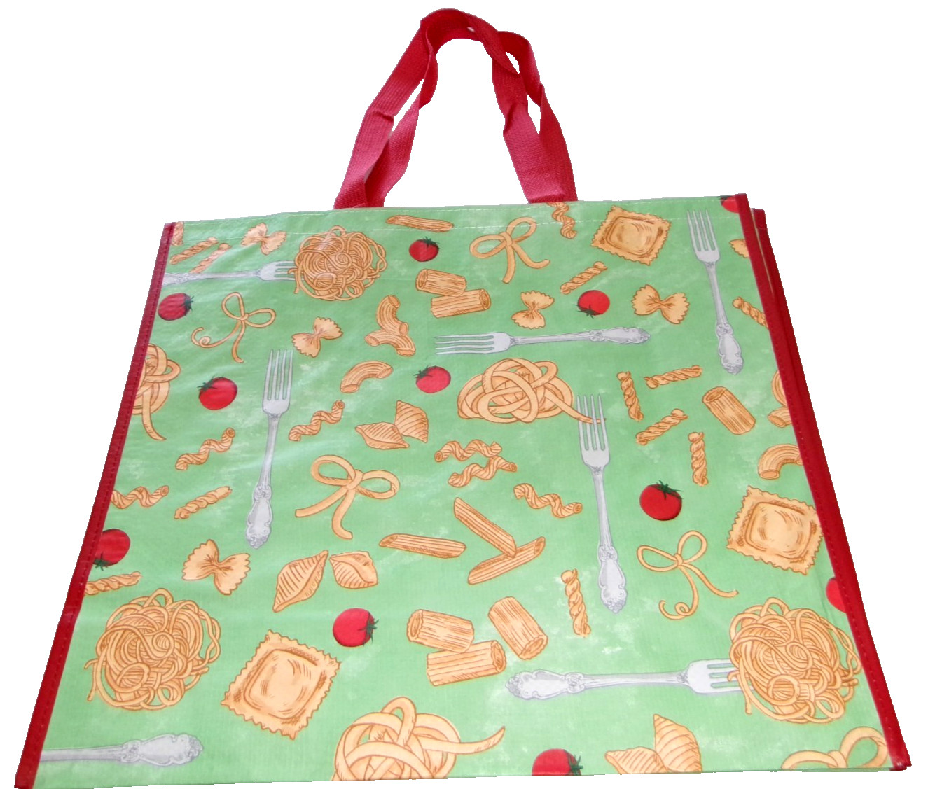Reusable Tote Bag ~ 20″ X 18″ X 8″ ~ ASSORTED TYPES OF PASTA By T. J. Maxx🍝
