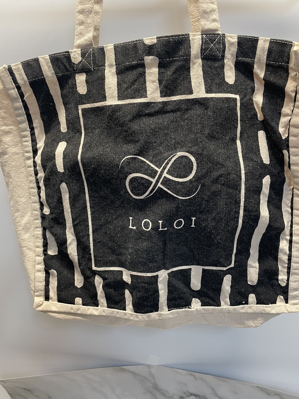 LOLOI Canvas Jute Eco Shopping Universal Tote Grocery, Beach Bag, Books