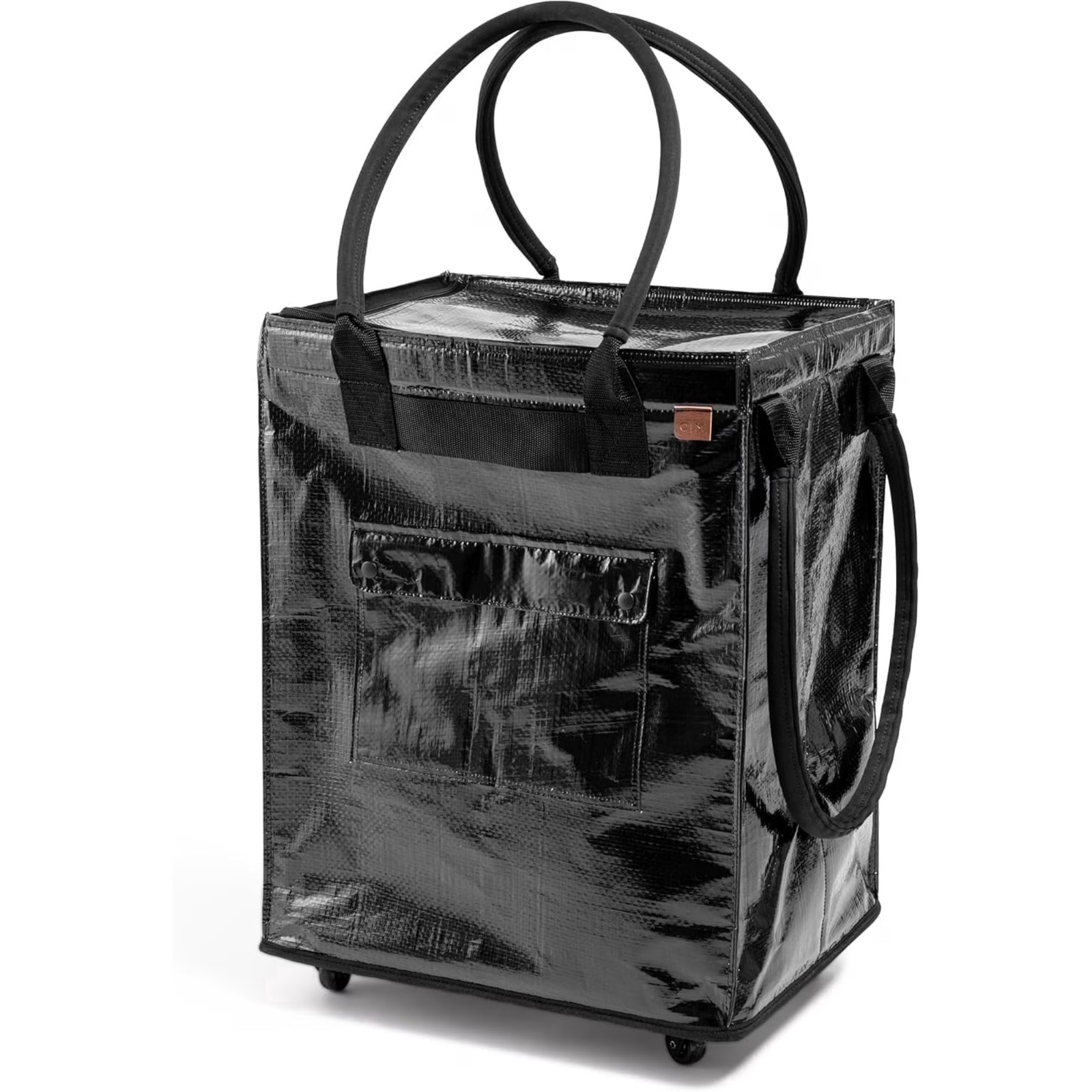CleverMade Rolling Laundry Hauler 90L Black (1PK) 14”Lx18”Wx24”H Black NEW (25F)