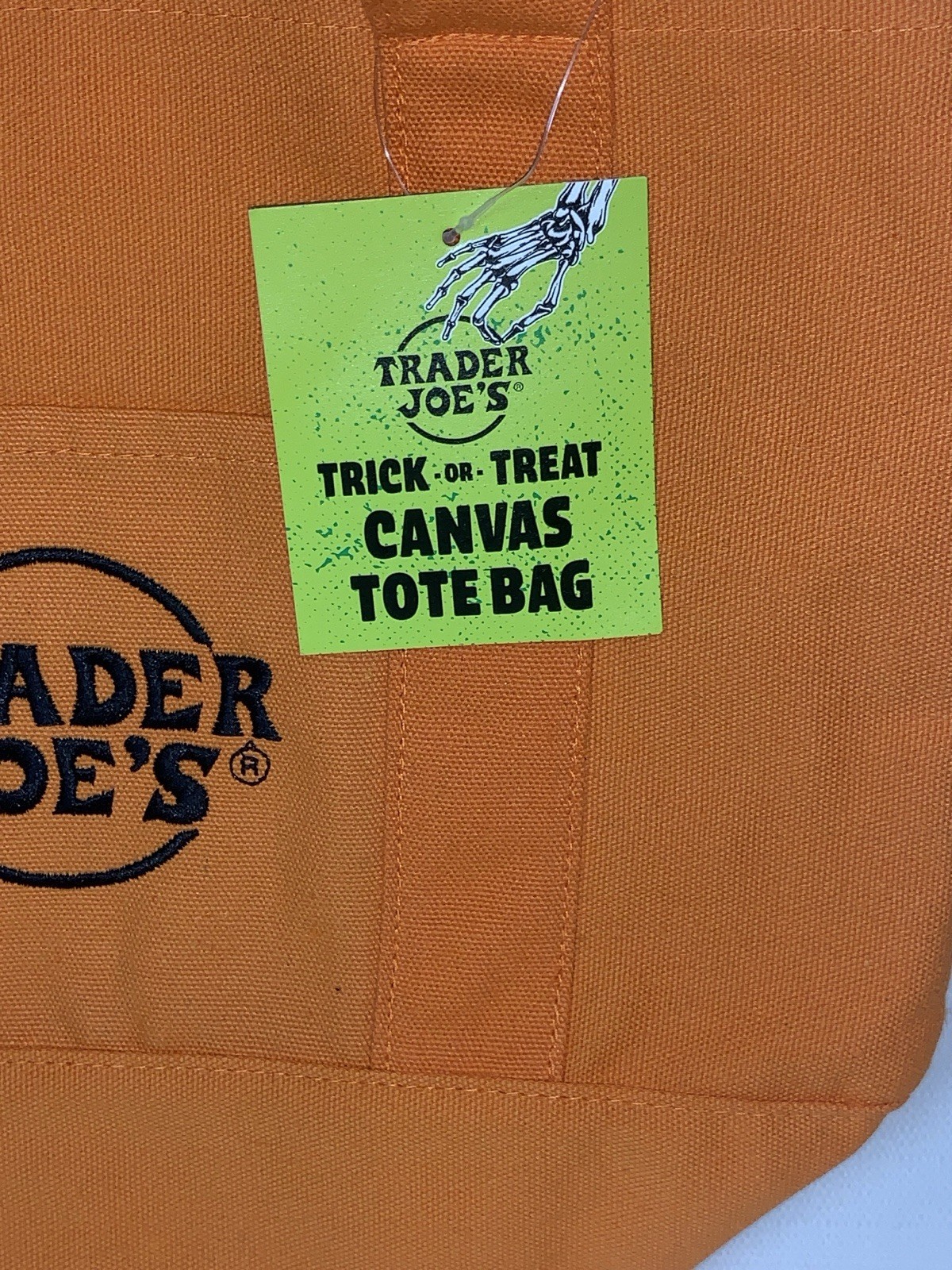 VIRAL Trader Joe’s Orange Canvas Mini Tote Shopper School Lunch Bag LTD NWT