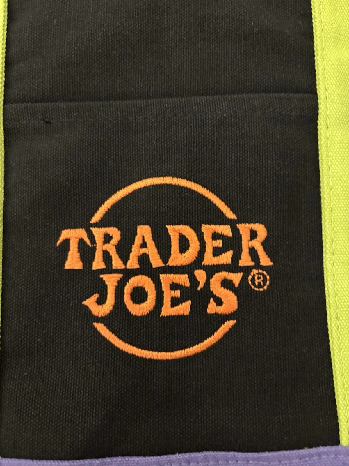 Trader Joe’s Halloween Mini Canvas Reusable Bag: Black Purple Green Multicolor