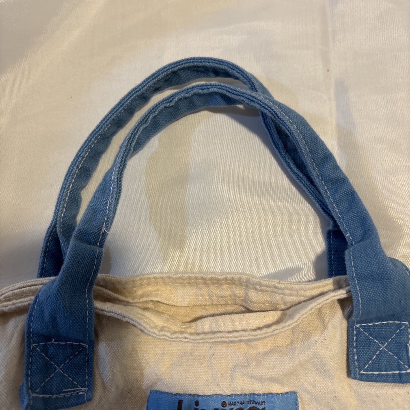 VTG MARTHA STEWART LIVING Canvas Tote Bag (13″ x 13″) 1990’s promo item!