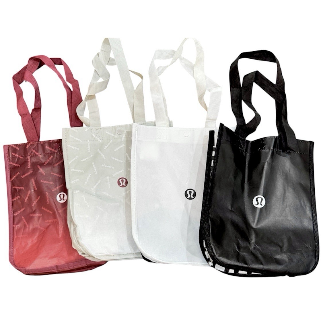 Lululemon Small Logo Reusable Shopping Bags – One Lot of 4 Bags – Free Shipping