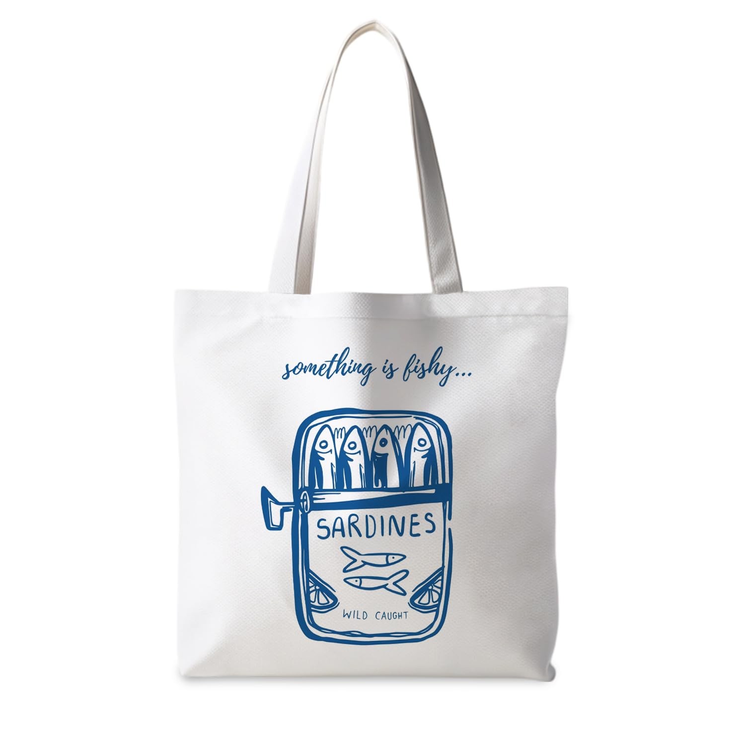 Sardine Fish Tote Bag, Coastal Ocean Beach Canvas Tote Bags for Women, Gifts …