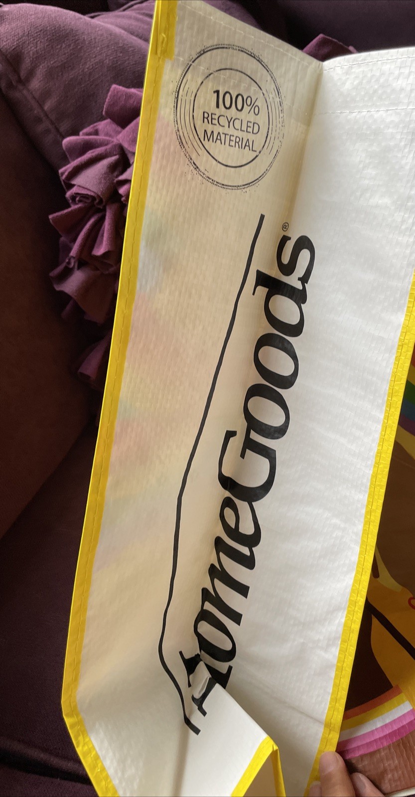 Love Wins – New HomeGoods Large Reusable Shopping Tote Eco Bag Yellow Pride