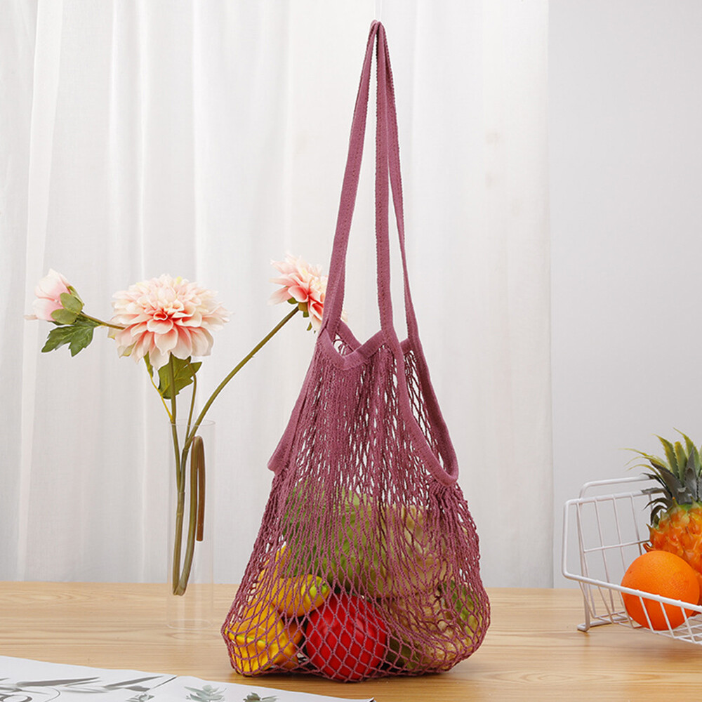 Mesh Net Bag Reusable String Shopping Bag Fruit Veg Grocery Handbag Storage Bag