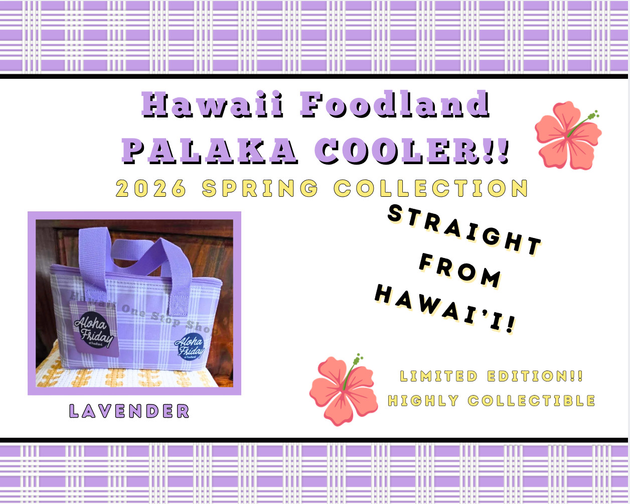 HAWAII FOODLAND SPRING COLLECTION PALAKA REUSABLE INSULATED COOLER LAVENDER