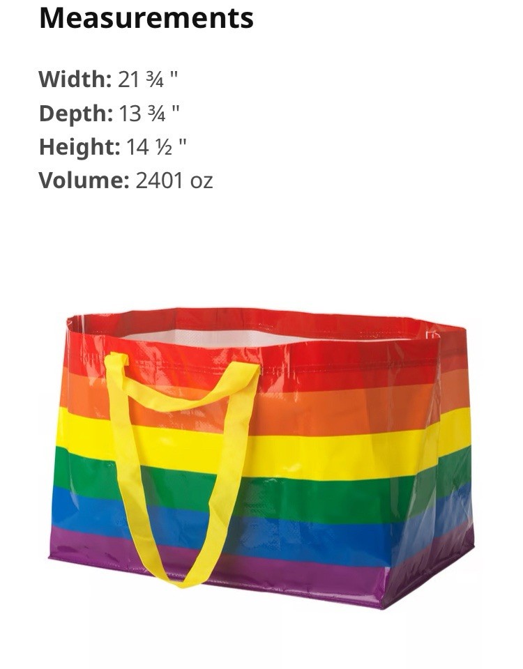 IKEA Rainbow 🌈 Bag Shopping Storage Gay Pride