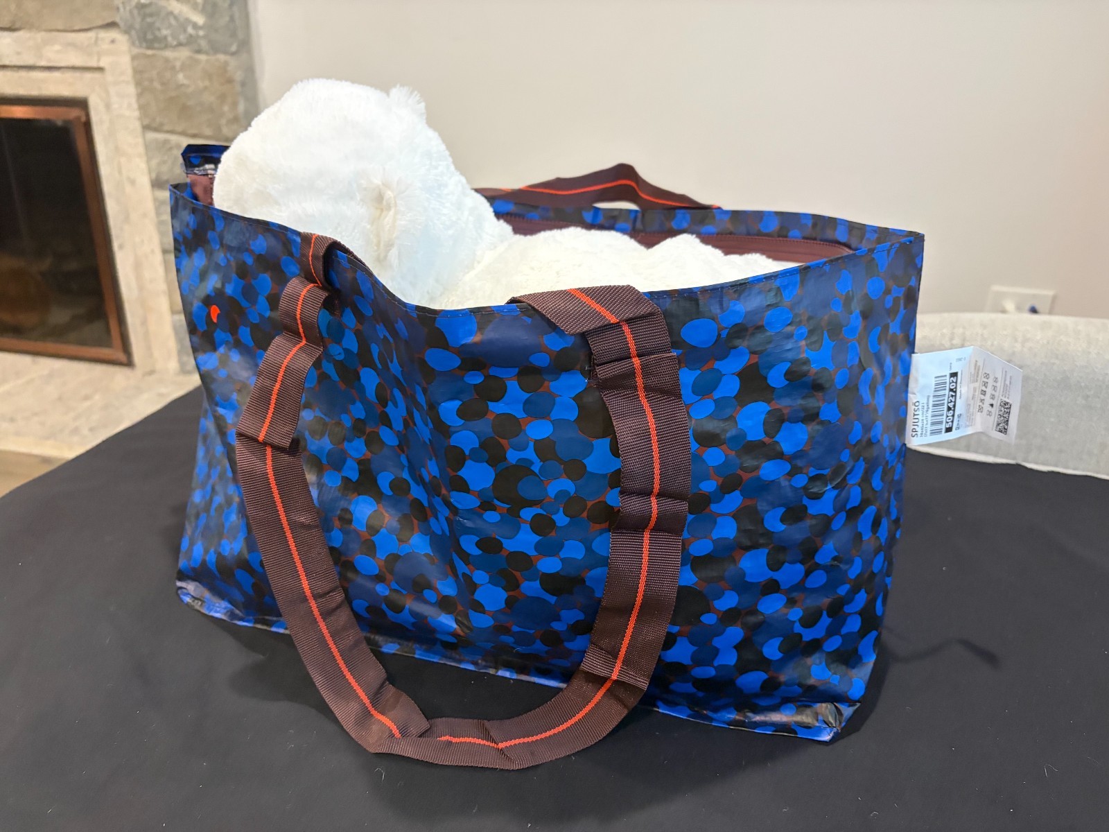 SPJUTSÖ Zippered Reusable Blue Laundry Travel IKEA Frakta Storage Bag 506.427.02