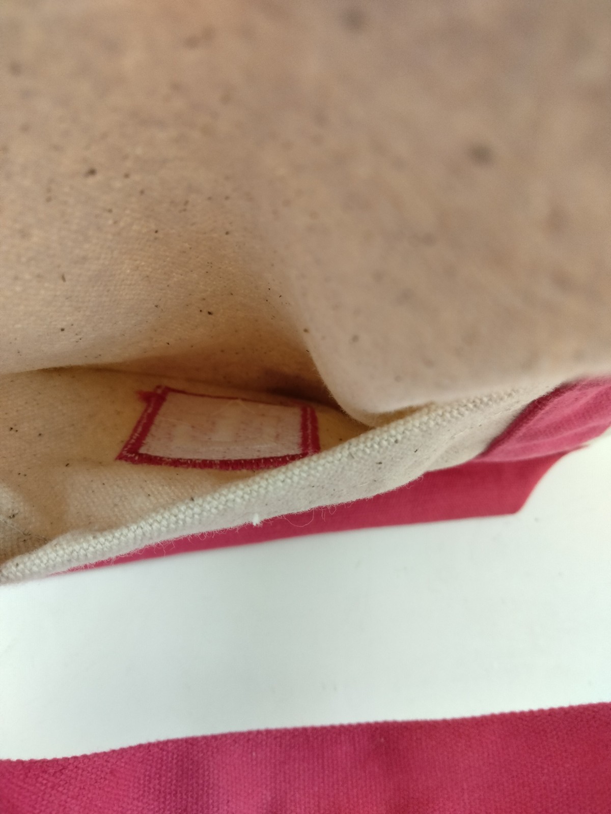 Tote Carry Bag, T-Mobile® Branded Swag, Off-White w/ Magenta Straps, 100% Cotton