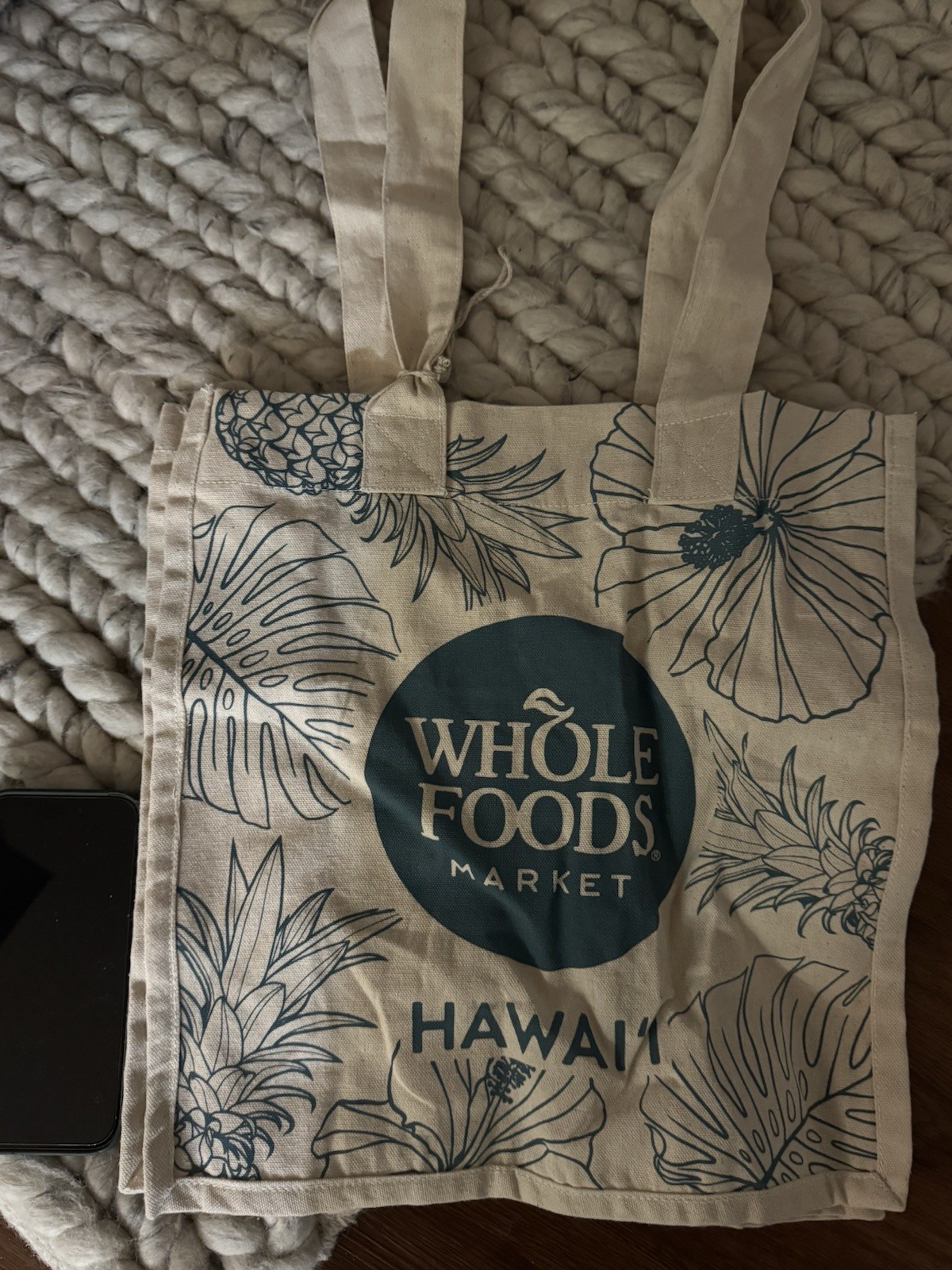 Whole Foods “Tropical” Large Rope Tote Bag Hawaii Exclusive