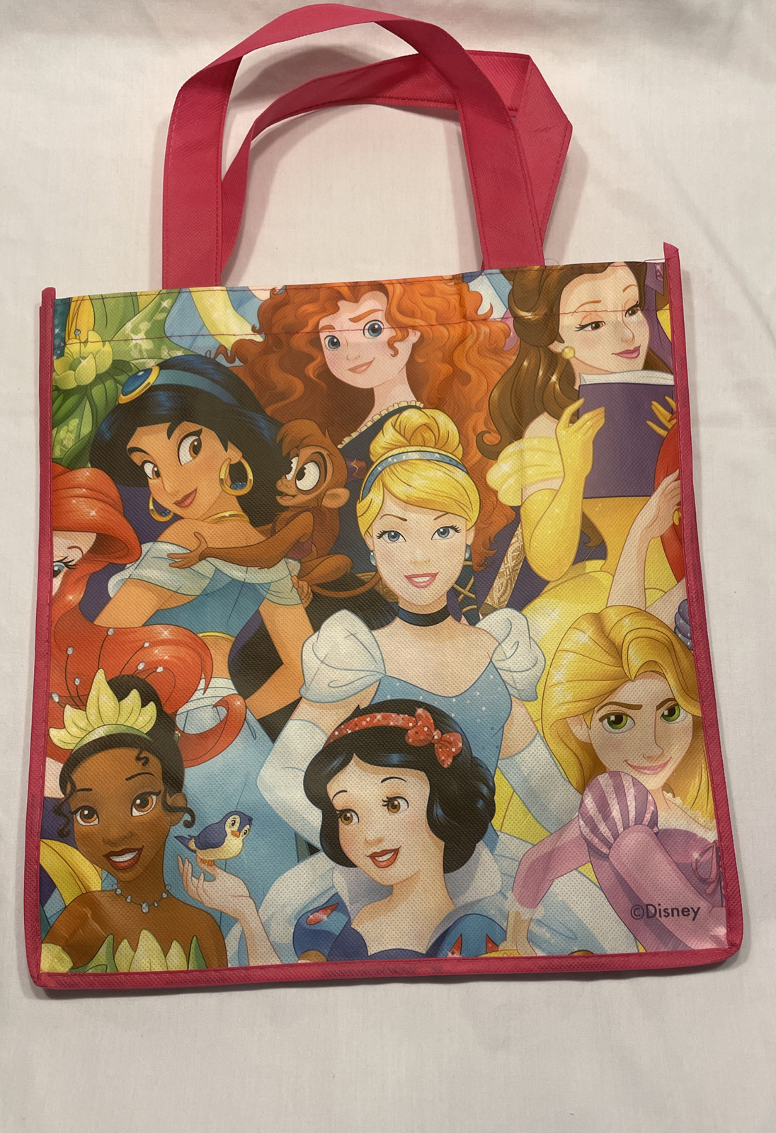 Lot of 2 Disney Reusable Tote Bags Elsa From Frozen and Disney Princess NEW