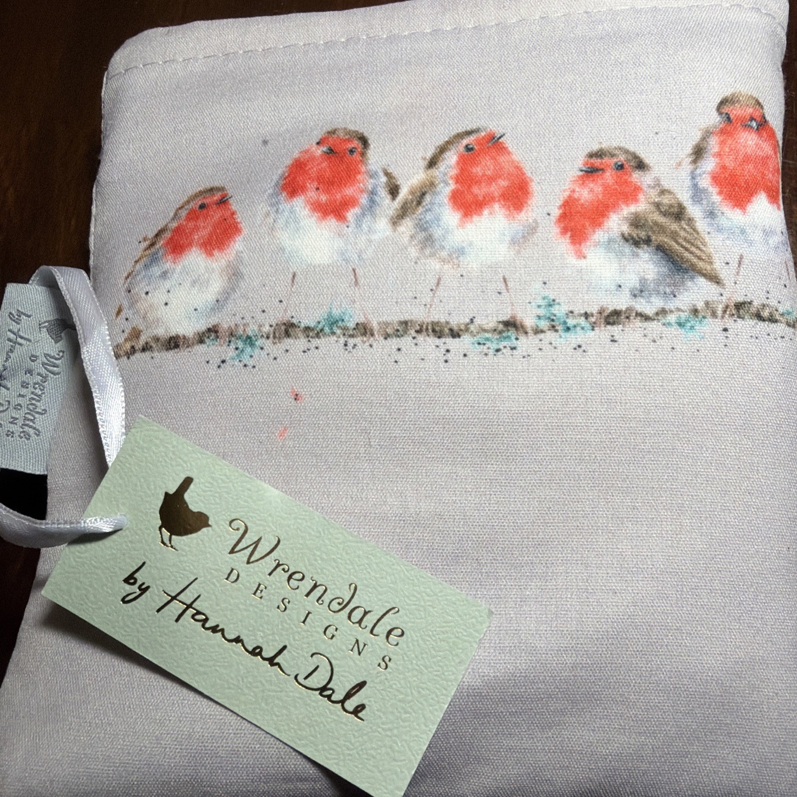 Wrendale Folding “The Jolly Robin” Cloth Shopping Bag Art By Hannah Dale (V)