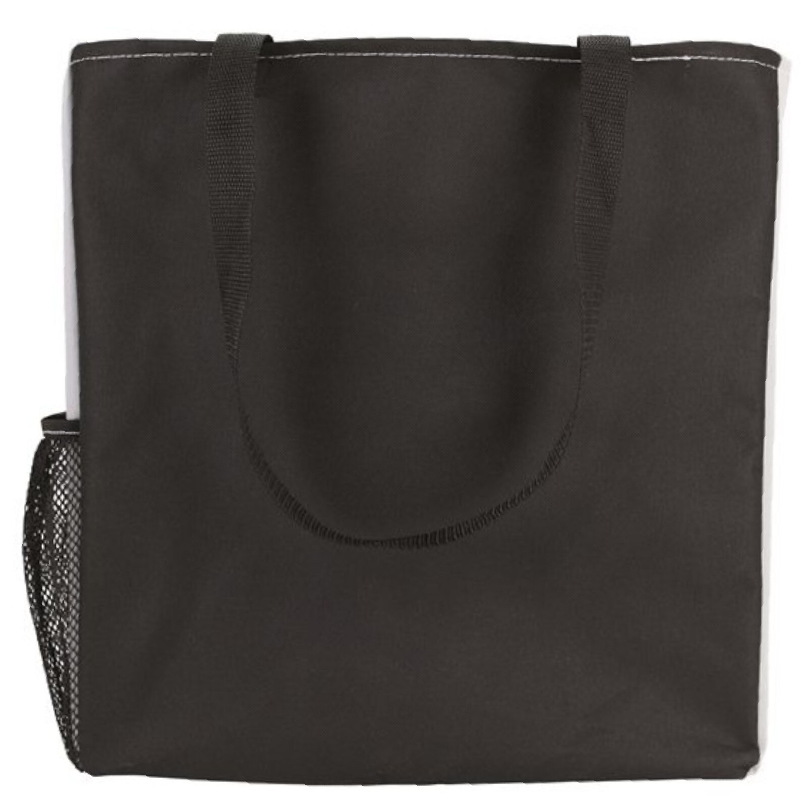 Atchison Tri-Tone Durable Tote Bag Green Gray Black Mesh Side Pocket No Zipper