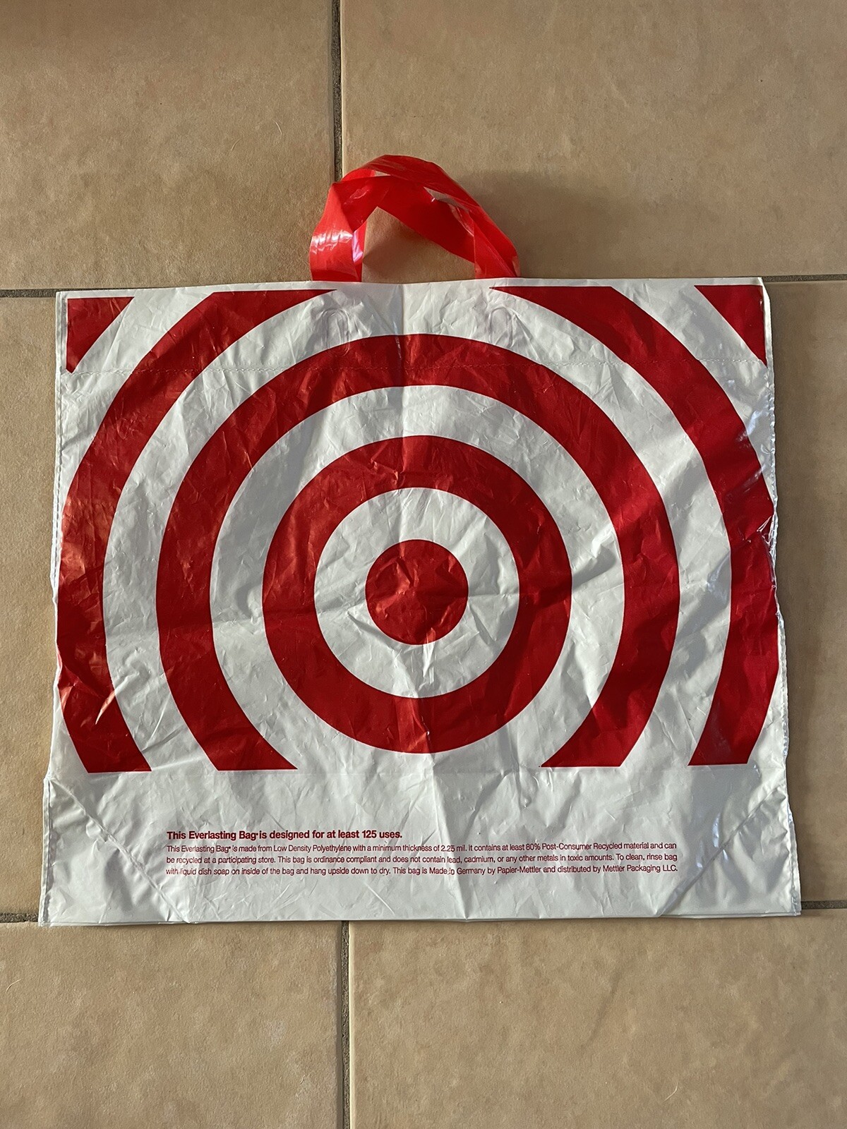 Target Plastic Grocery Bag Clean Folded Art Crafts 2016 Reusable
