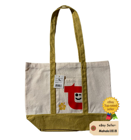 Hawaii Times Exclusive: Moss Green Inspired Hibiscus Mini Canvas Tote Bag