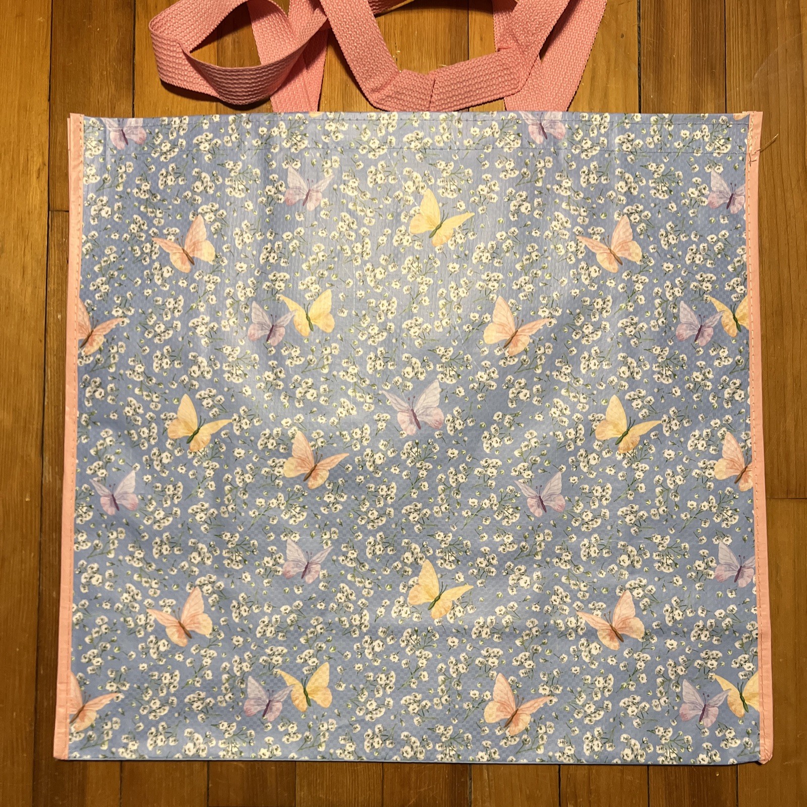 TJX – 🦋Butterflies 🦋 & Baby’s Breaths – Large Reusable Shopping Tote Eco Bag