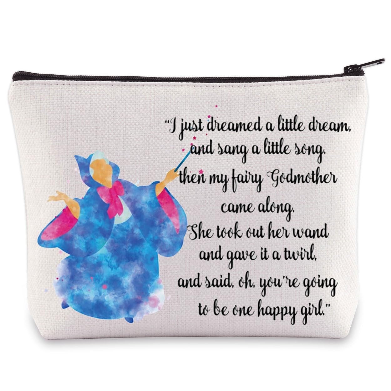 BWKTOP Fairy Godmother Cosmetic Makeup Bag – 23cm x 16.5cm, i just dreamed