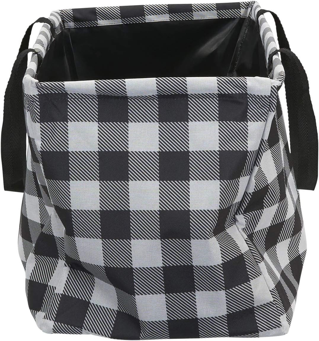 Black and White Check Krush Container Multifunctional Tote Bag
