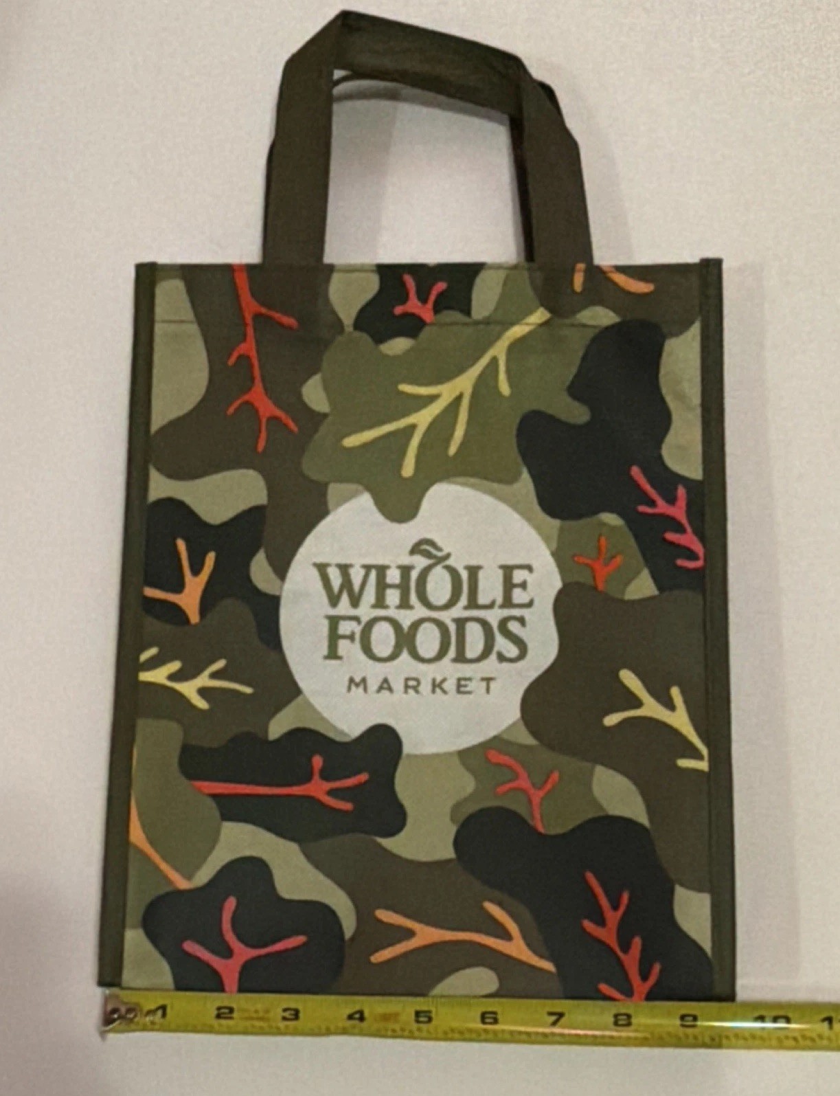 Whole Foods Market Camouflage Foldable Reusable Small Tote Bags NEW!