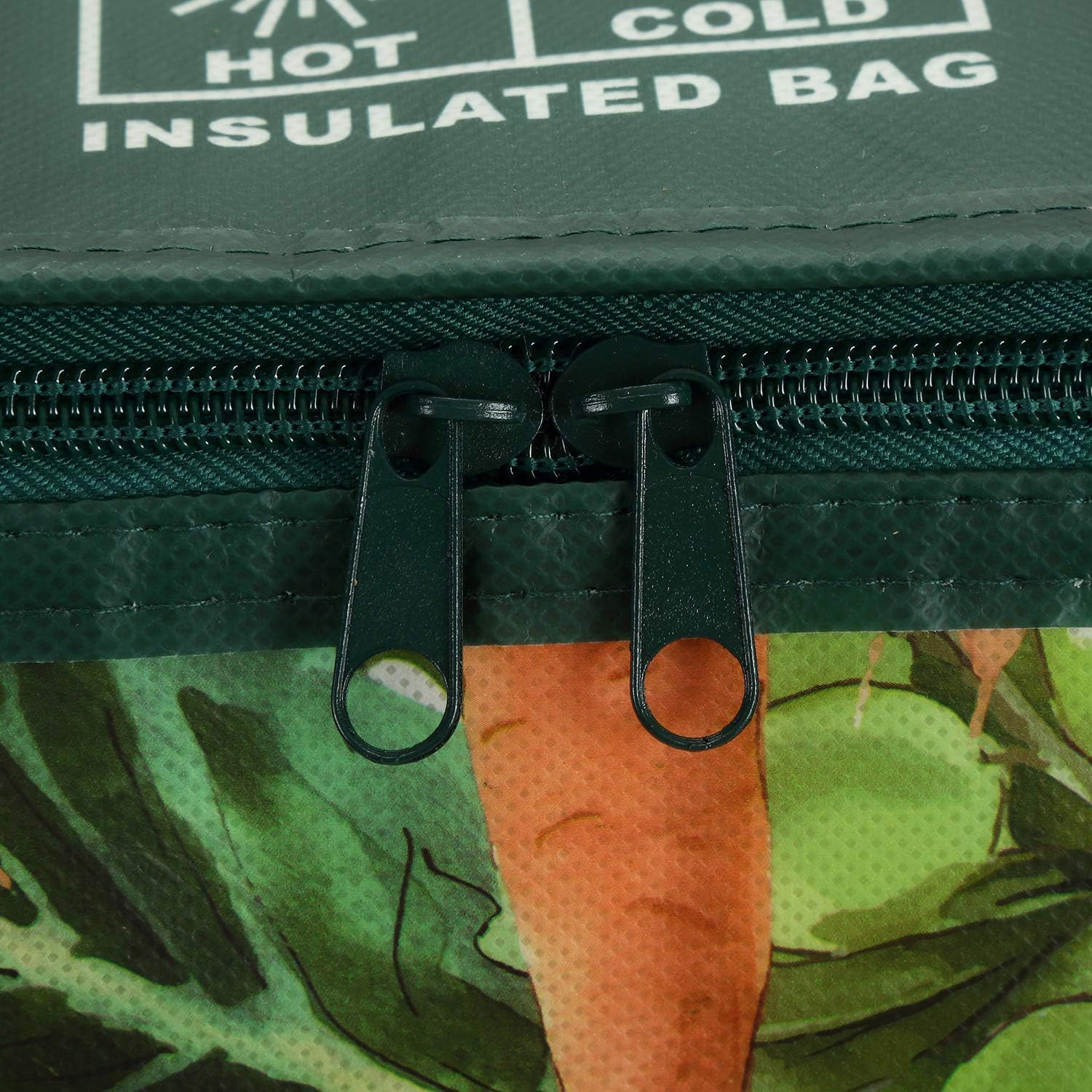 4 Pack Insulated Reusable Grocery Bag, Large Shopping Tote with Zippered