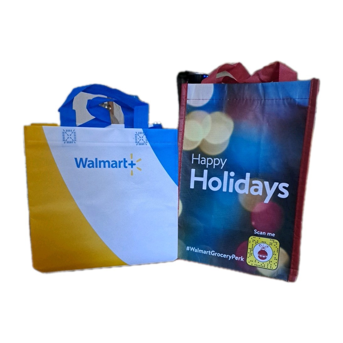 Walmart Reusable Curbside Limited Edition Shopping Tote Bag Collection Lot of 2