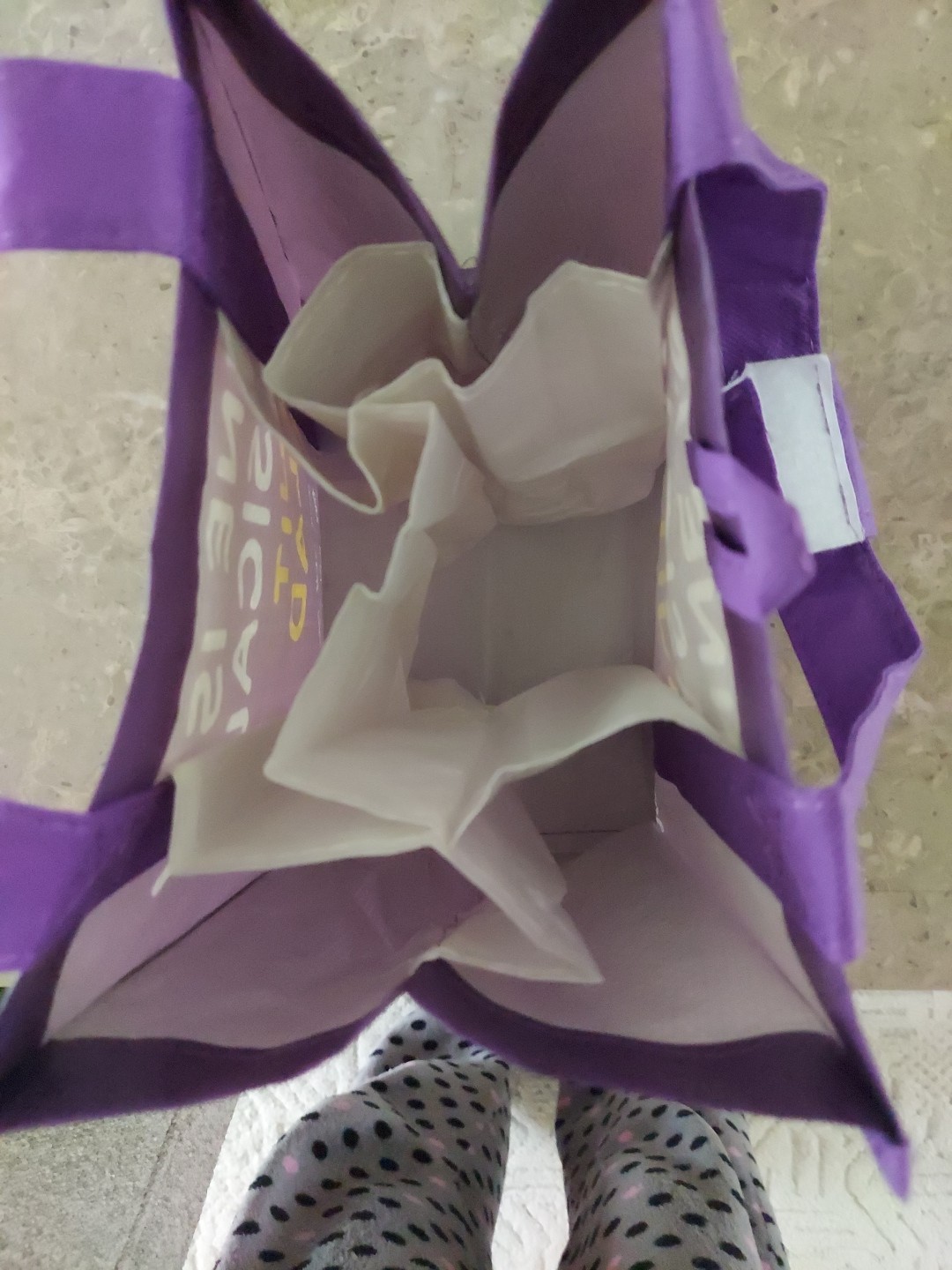 WINE IS BASICALLY FRUIT SALAD 6 BOTTLE TOTE BAG (KROGER) PURPLE