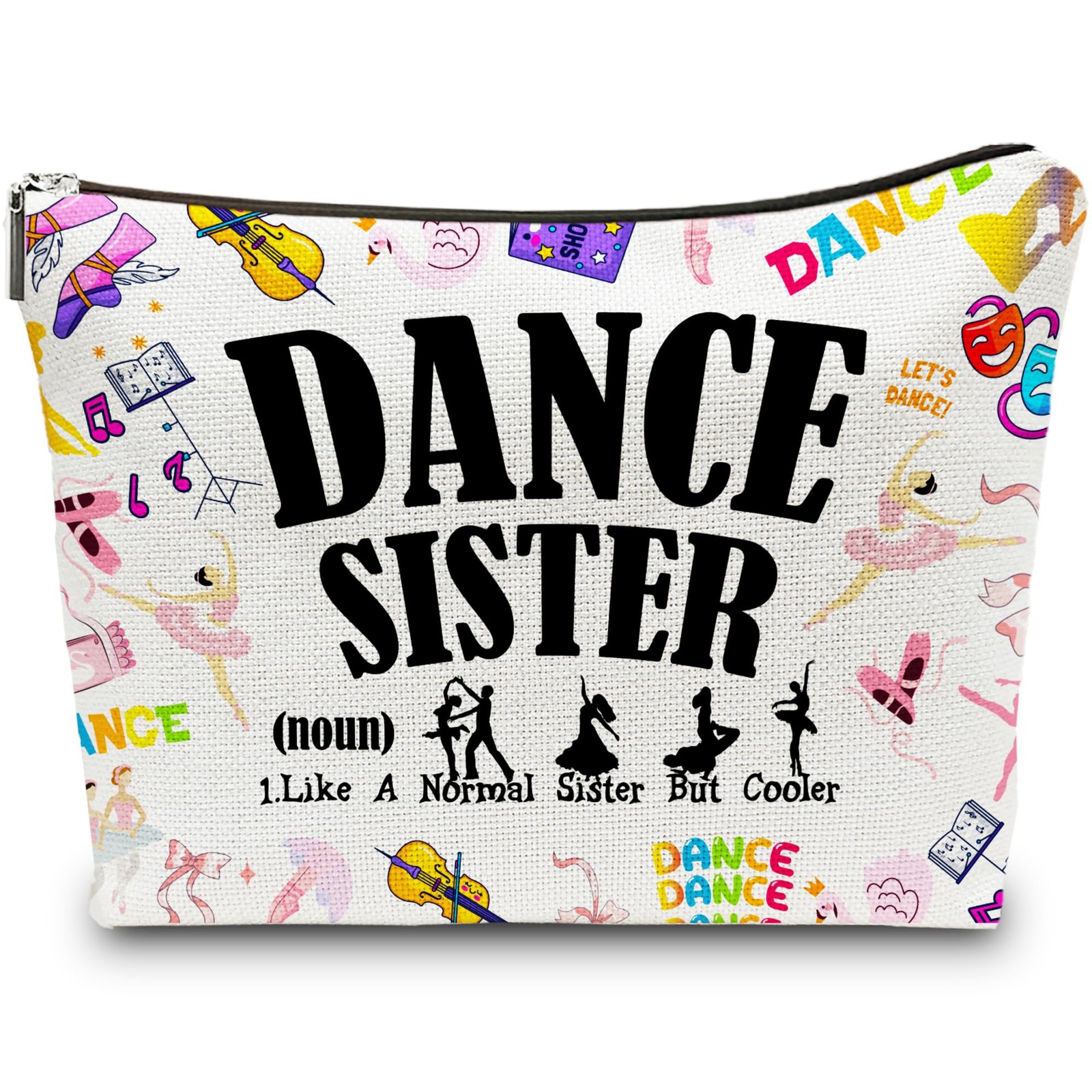 Zengzetong lnfinite Dance Gifts Makeup Bag, White Bag