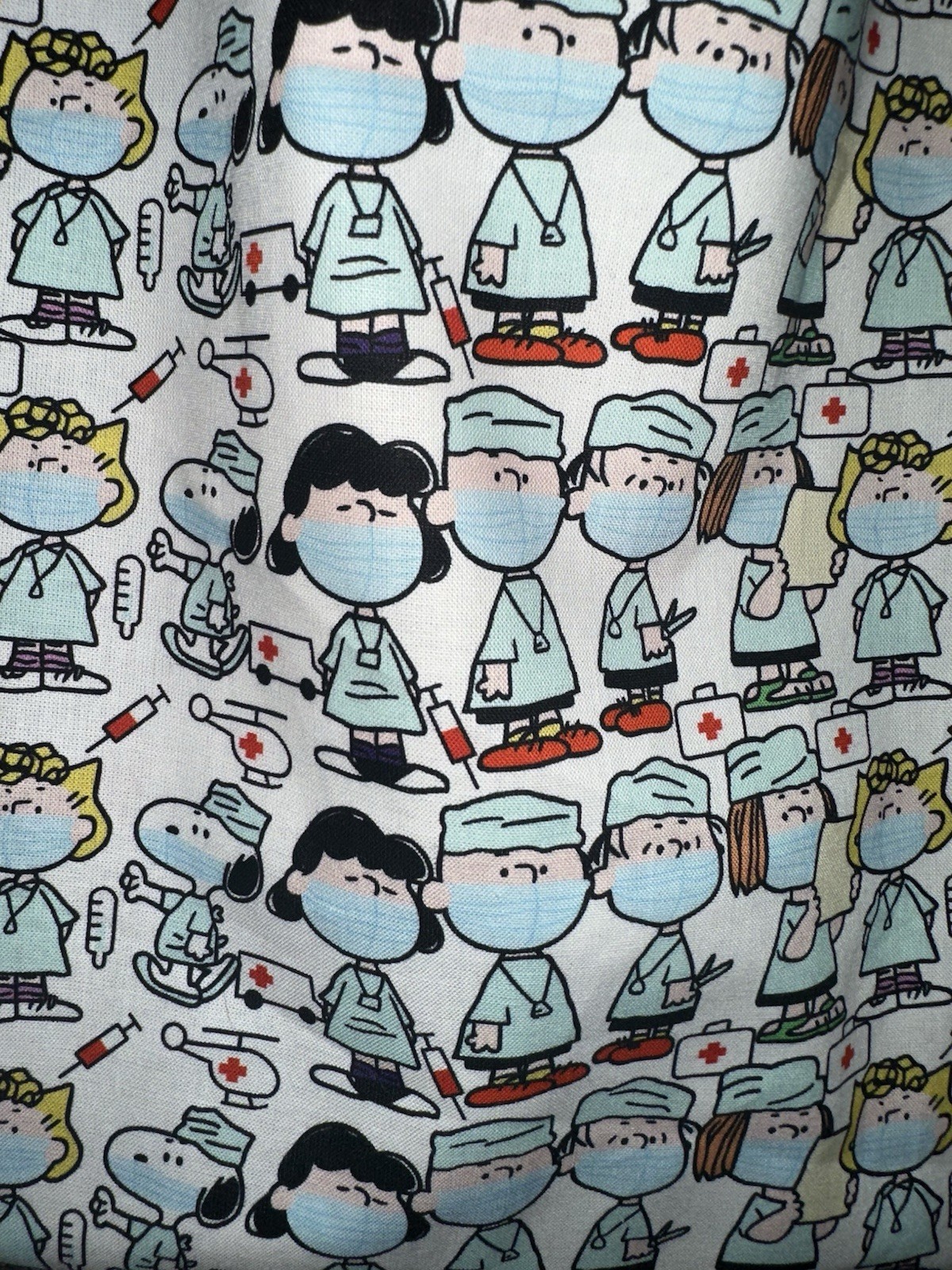 Snoopy & The Peanuts Gang Play Doctor & Nurse Handmade Reversible Washable Tote