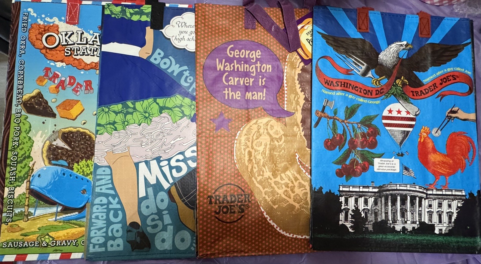 Trader Joe’s Mystery Reusable Bag 2024 – set of 4